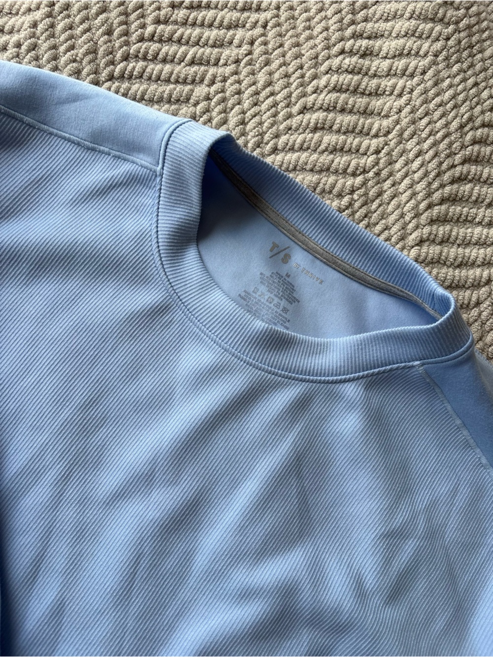Thrive Light Blue Long Sleeve Ribbed Tee - Picture 3 of 3